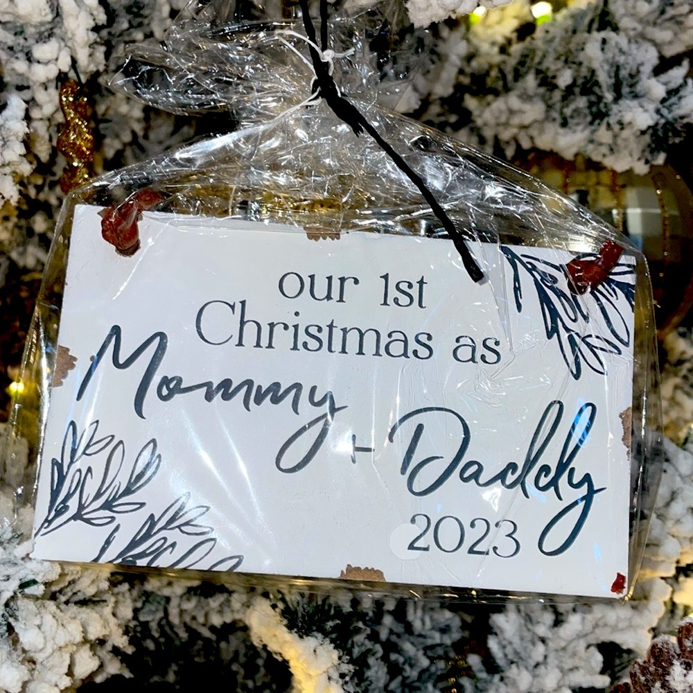 Mommy and Daddy 1st Christmas 2023 ornament